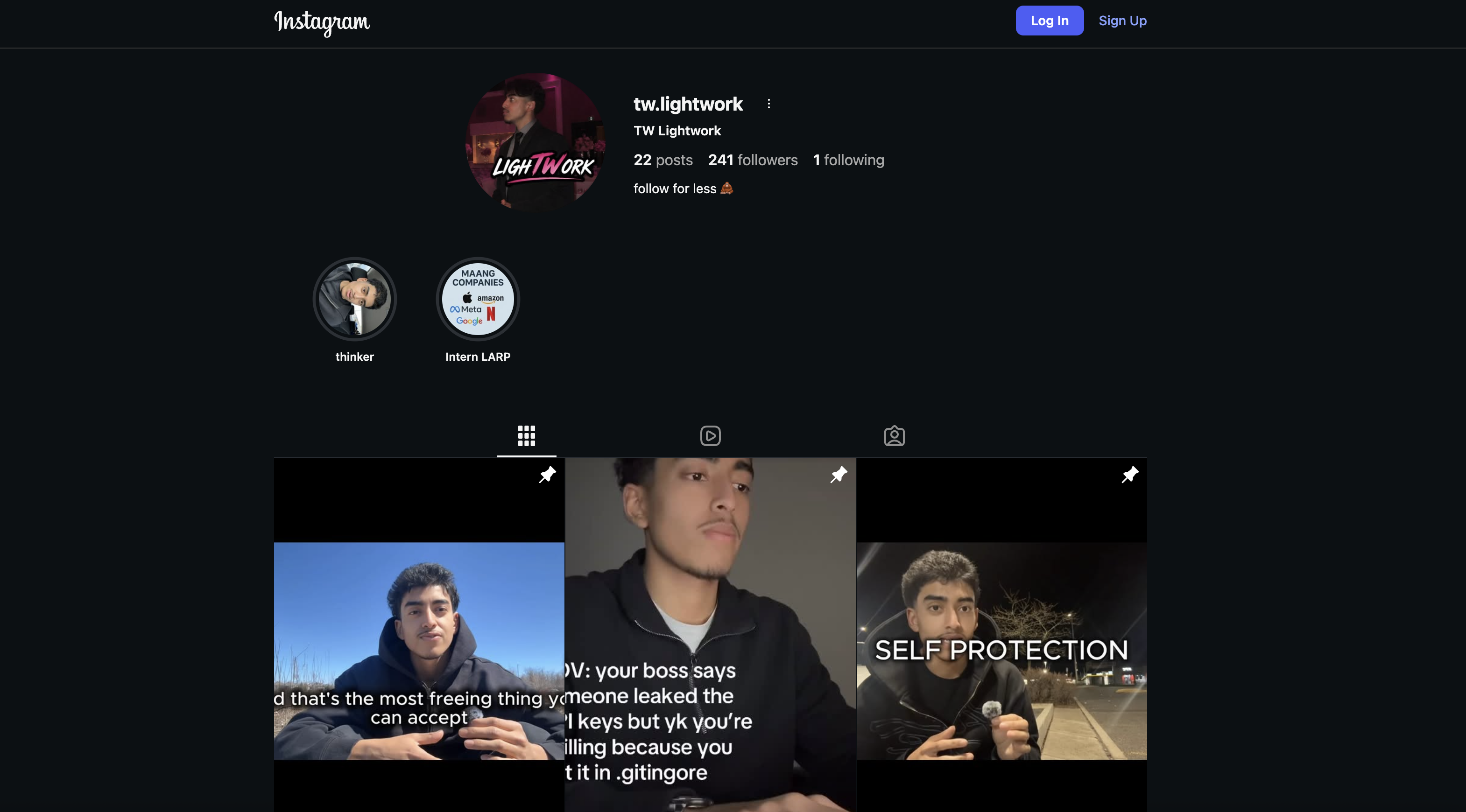 TW Lightwork Instagram